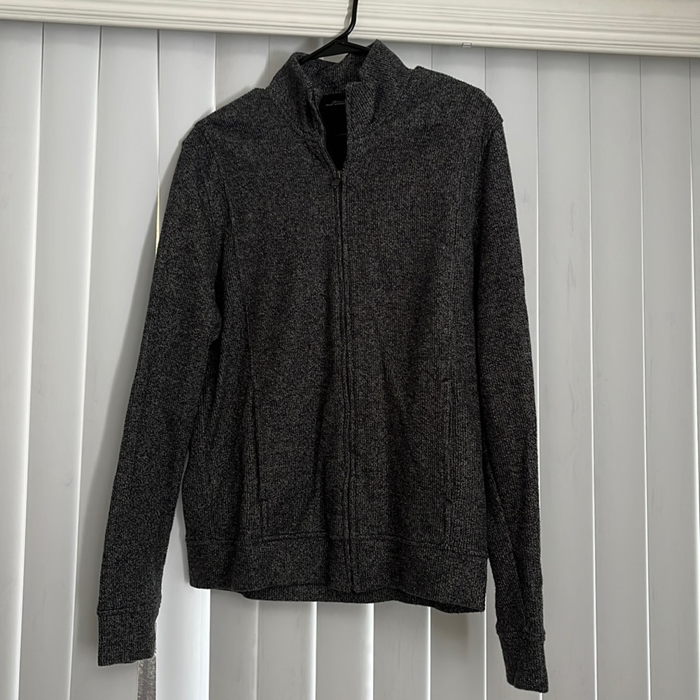 Gray zip up jacket